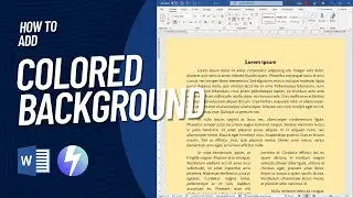 How to Change Background Color in Microsoft Word