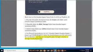 Fix Genshin Impact Error Code 31-4302 on Windows 10 (11/16/2020 Re-updated)