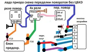 Ваз 2112, с электропроводкой от ваз 2170, подключение поворотов, и аварийки без ЦБКЭ