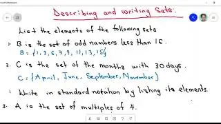 JHS-Lesson: Describing and writing sets (Part 2)