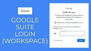 Google Suite Login | Google Suite Sign In (Google Workspace Login)