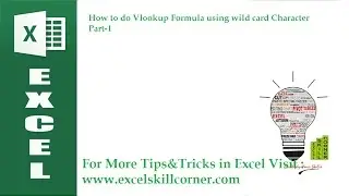 Vlookup Formula using Wild Card Character Part 1