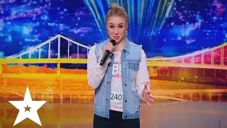 Ukrainian girl raps the part of Eminems Rap God on Ukraine’s got talent