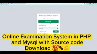 Online Examination System in PHP and Mysql with Source Code