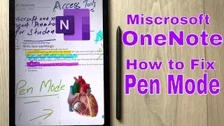 How to Fix Pen Mode in Microsoft OneNote - How to Use Pen Mode