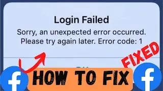 How To Fix Sorry An Unexpected Error Occurred please Try Again Later Error Code 1 |2023|