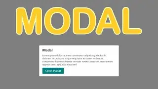 Modal | HTML CSS Javascript