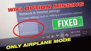 Only Airplane Mode Is Showing, Not Connected - No Connections Are Available | Fix WiFi Icon Missing