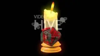 Holiday Christmas Candle Loop Full HD With transparency