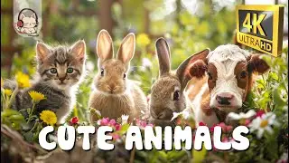 CUTE ANIMALS 4K - Embracing The Delightful World Of Baby Animals With Relaxing Music