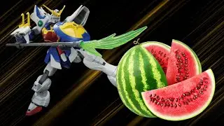 Gundam model to build while slicing watermelons [GIVEAWAY]