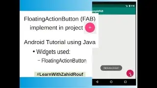 Add Floating Action Button in Android Studio Java Tutorial