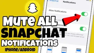 How To Mute All Snapchat Notifications in iphone/android