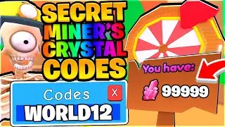 FREE WORLD 12 MINER'S CRYSTAL SPIN CODES IN ARM WRESTLE SIMULATOR Roblox