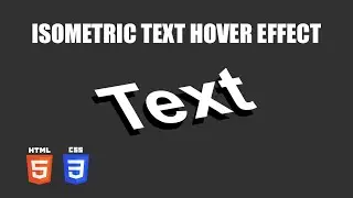 Isometric Text Hover Effect | HTML & CSS Tutorial