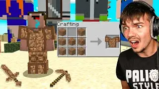 NOOB DOSTAŁ NAJLEPSZĄ DIRTOWĄ ZBROJĘ w Minecraft i się POPŁAKAŁ!