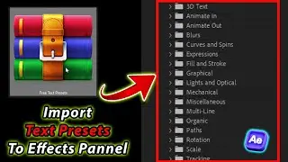 How To Import A Text Preset Into Adobe After Effects Tutorials0