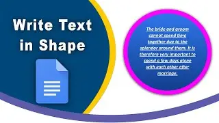 How to write text in a shape in Google Docs