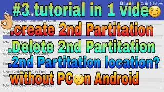 how to create 2nd partition on sd card|Delete 2nd partitation,2nd partitation location? Without pc