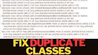 How to Fix Resolving Duplicate Classes in Android Studio 2023