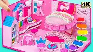 10 Days Building Dream Barbie Bedroom from Cardboard - Awesome Idea to Make Miniature House