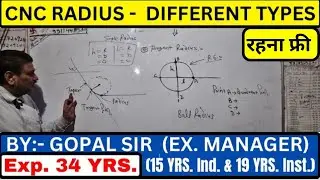 CNC RADIUS PROGRAMMING - DIFFERENT TYPES । BALL, TANGENT , RATIO & CRITICAL RADIUS । 