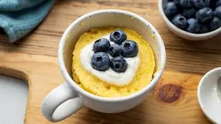 Keto 90-Second Blueberry Muffin