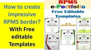 RPMS Free Editable Templates Direct Google Drive Link - Updated SY 2021-2022