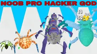 NOOB VS PRO VS HACKER VS GOD   in Spider Evolution : Runner Game