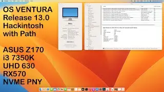 ASUS hackintosh Ventura 13.0 Public Release - Opencore with SSDT patch