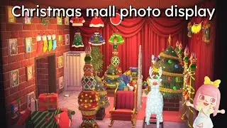 Christmas mall photo display | Animal Crossing: New Horizons