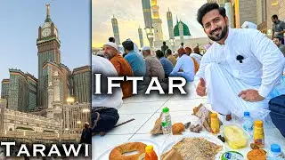 1st RAMADAN in MAKKAH and MADINA 💚 Iftar Front of Roza Sharif