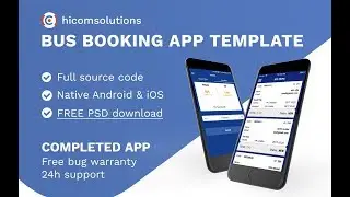 Bus ticket booking app template, script, source code for sale