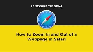 Zoom in and out in Safari | Safari Tutorial #21