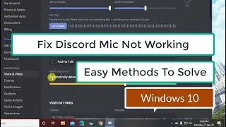 Fix Discord Mic Not Working In Windows 10