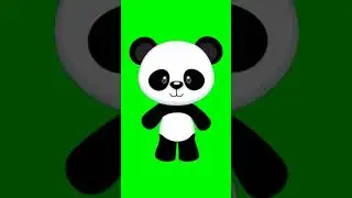 green screen Panda Cartoon I No Copyright I Free Download #greenscreen #shorts #cartoon