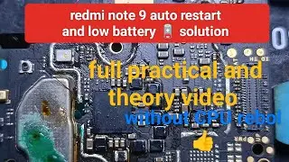 redmi note 9 without cpu rebol low battery solve🪫//note 9 restart solution without CPU rebol 🙆