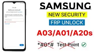 Samsung A03/A01/A20s Frp Unlock No *#0*# Without Test Point 100% Working Method