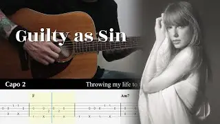 Guilty as Sin - Taylor Swift - Fingerstyle Guitar TAB Chords