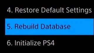 PS4 How to Rebuild Database with Safe Mode