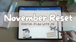 November Plan with me | iPad Digital Planning | GoodNotes | Free stickers