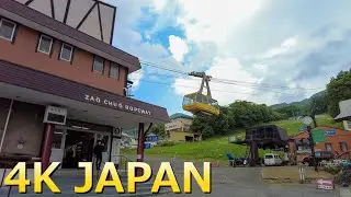 【4K Japan】Walk in Zao Onsen Ski Resort in Yamagata Prefecture in Summer | The Leading Ski Resort