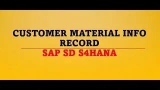 customer material info record sap sd | vd51 | CMIR | customer material information record sap sd