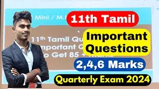 11th tamil quarterly important questions 2024 | 11th tamil quarterly question paper 2024 important