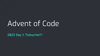 Advent of Code 2023 Day 1: Trebuchet?!