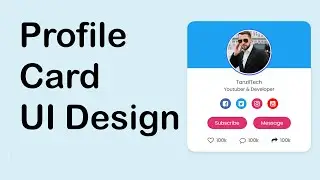 How to Make Responsive Profile Card in HTML & CSS | TanzilTech