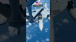 Incredible Mid-Air Refueling: KC-135 and F-18 Super Hornets