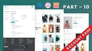 Account & Address Page: E-commerce Website Template/UI Design Using React JS | PART - TEN