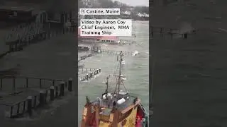 Dennett's Wharf in Castine, Maine, is underwater during a storm on Jan. 10, 2024 #maine ##flooding