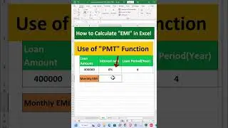 PMT Function in Excel.